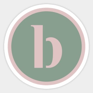 Lowercase B Sticker